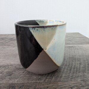 Black, Green, Blue, & Taupe Decorative Vase